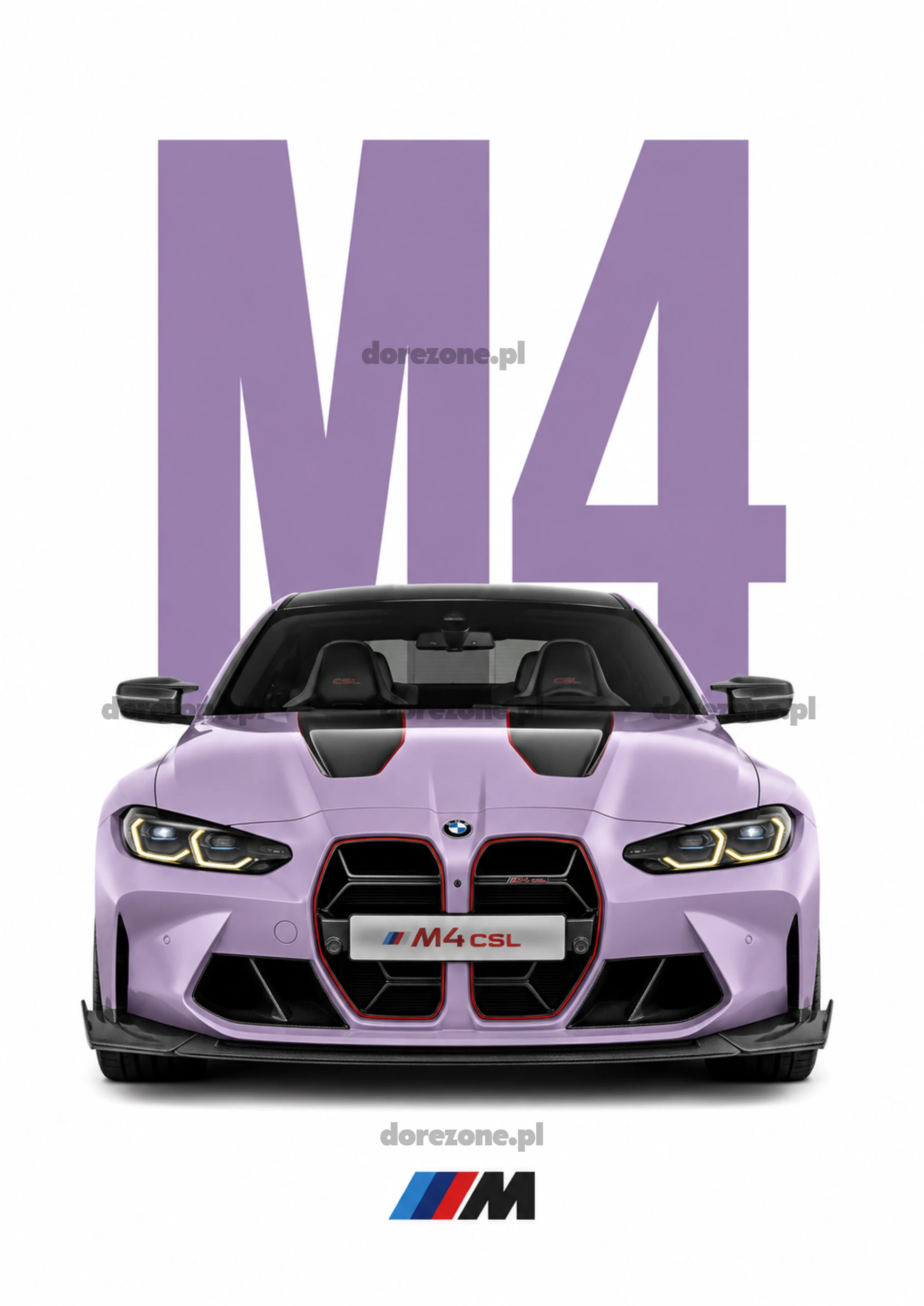Colorful Cars Plakat B2 BMW M4 CSL