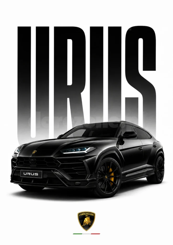 Car Prestige Plakat A3 Lamborghini Urus