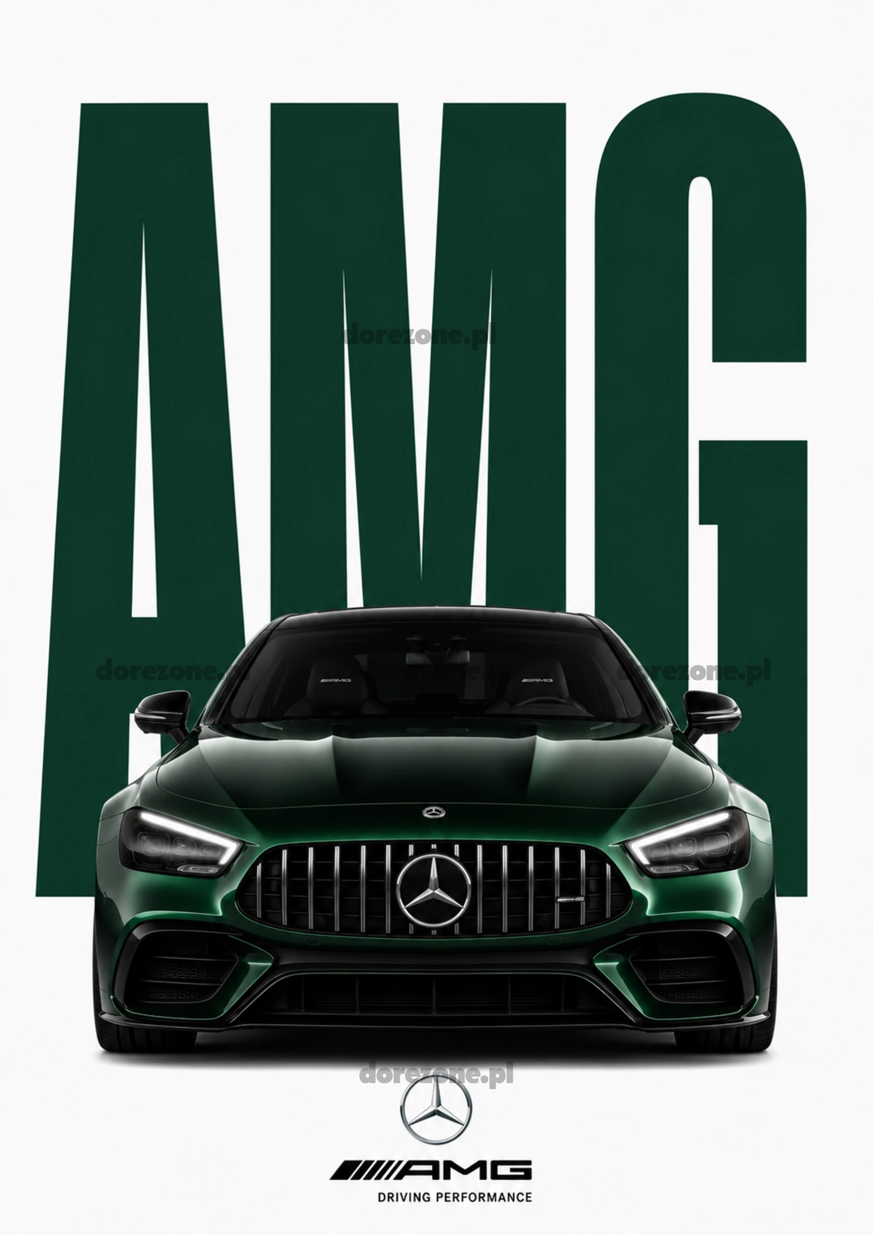 Colorful Cars Plakat B2 Mercedes AMG
