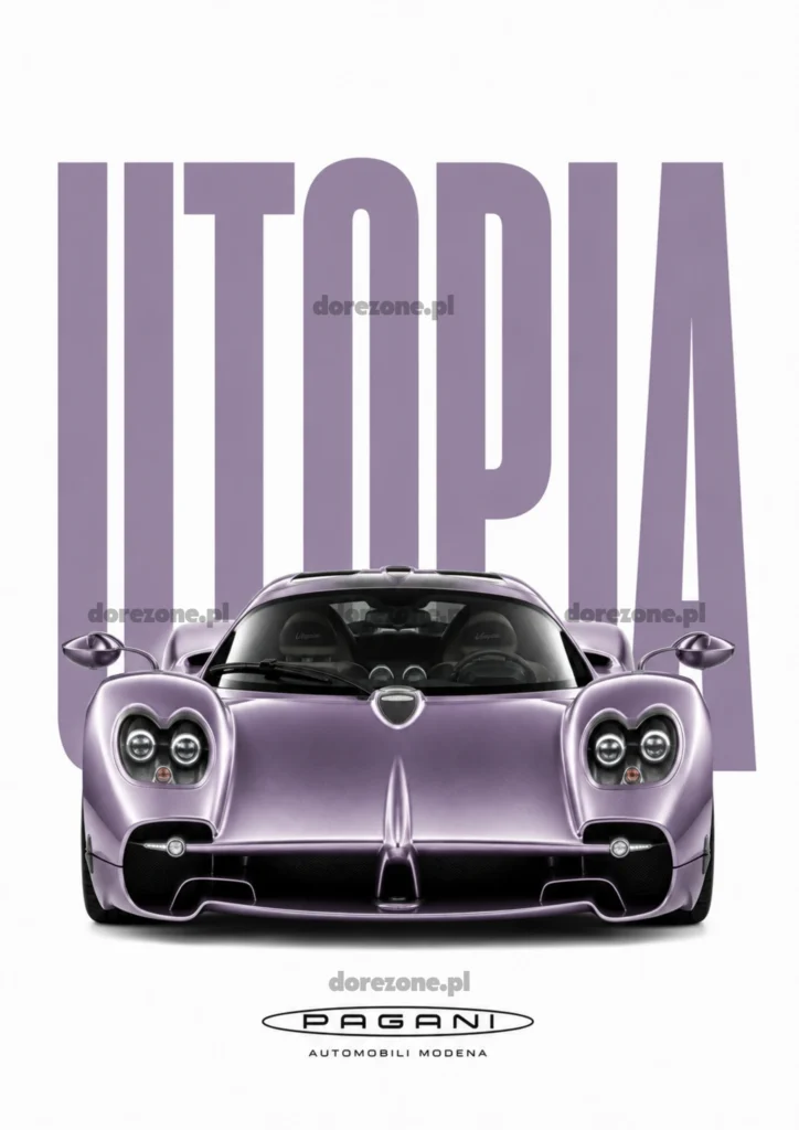 Colorful Cars Plakat A3 Pagani Utopia