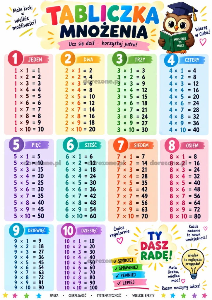 Tabliczka Mnożenia A3