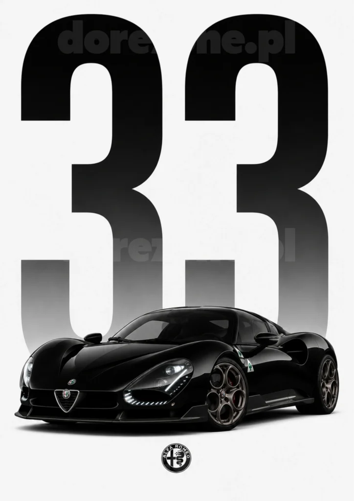 Car Prestige Plakat A3 Alfa Romeo 33 Stradale