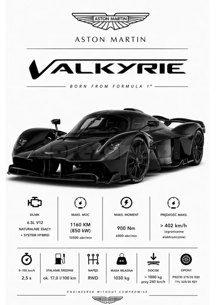 Plakat A3 Aston Martin Valkyrie