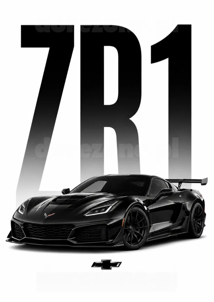 Car Prestige Plakat A3 Chevrolet Corvette ZR1