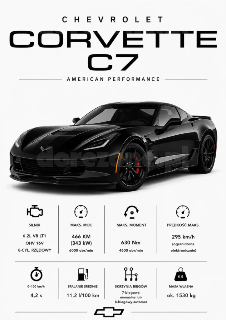 Plakat A3 Chevrolet Corvette C7