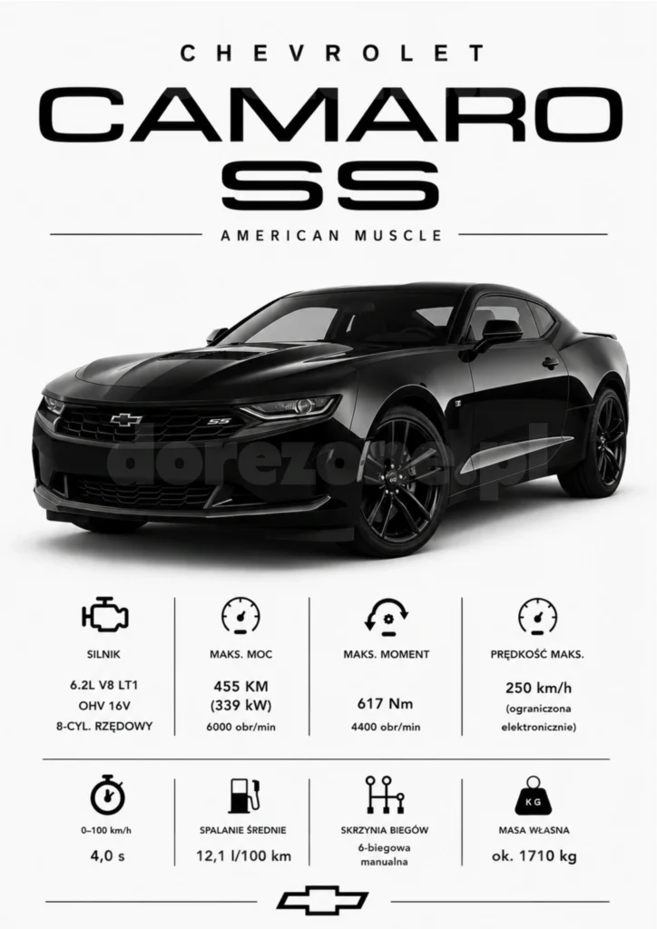 Plakat A3 Chevrolet Camaro SS