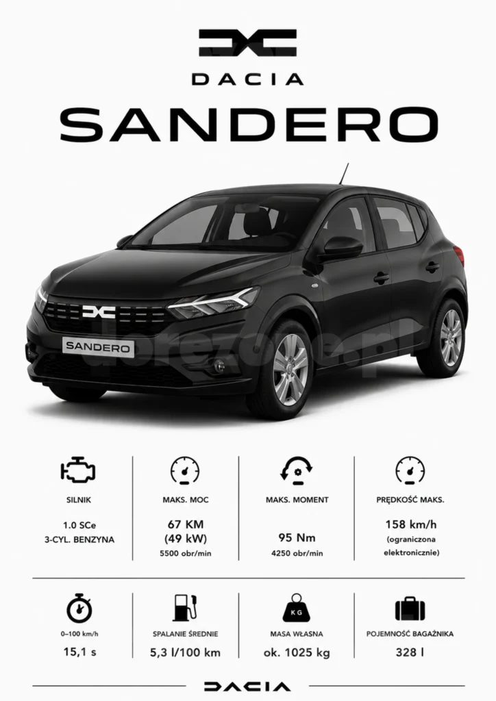 Plakat A3 Dacia Sandero
