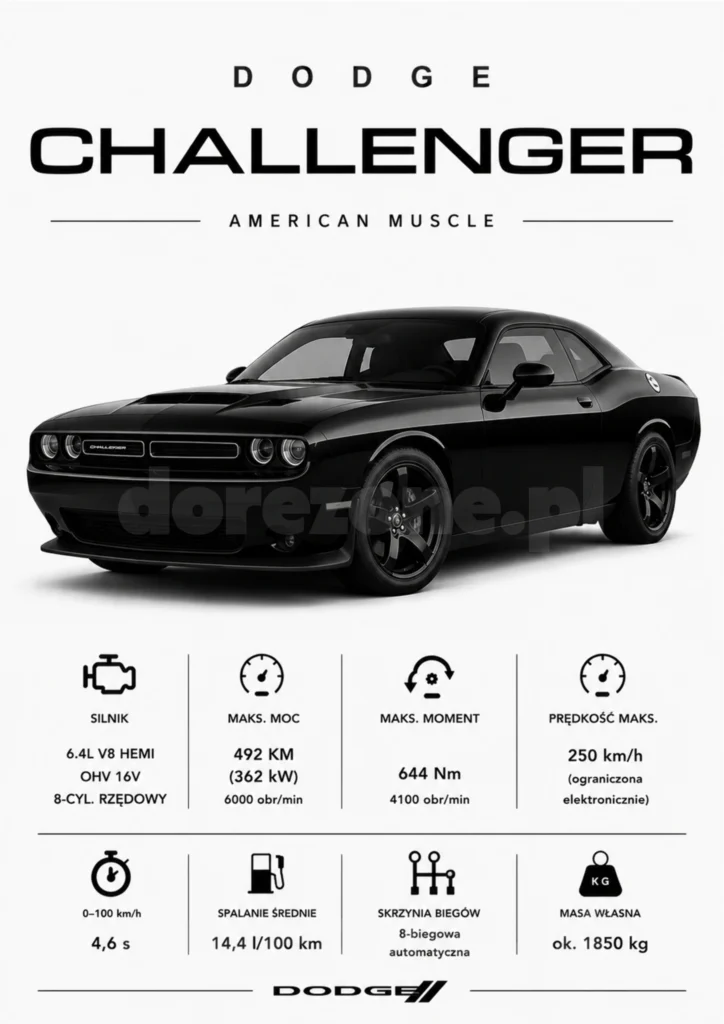 Plakat A3 Dodge Challenger