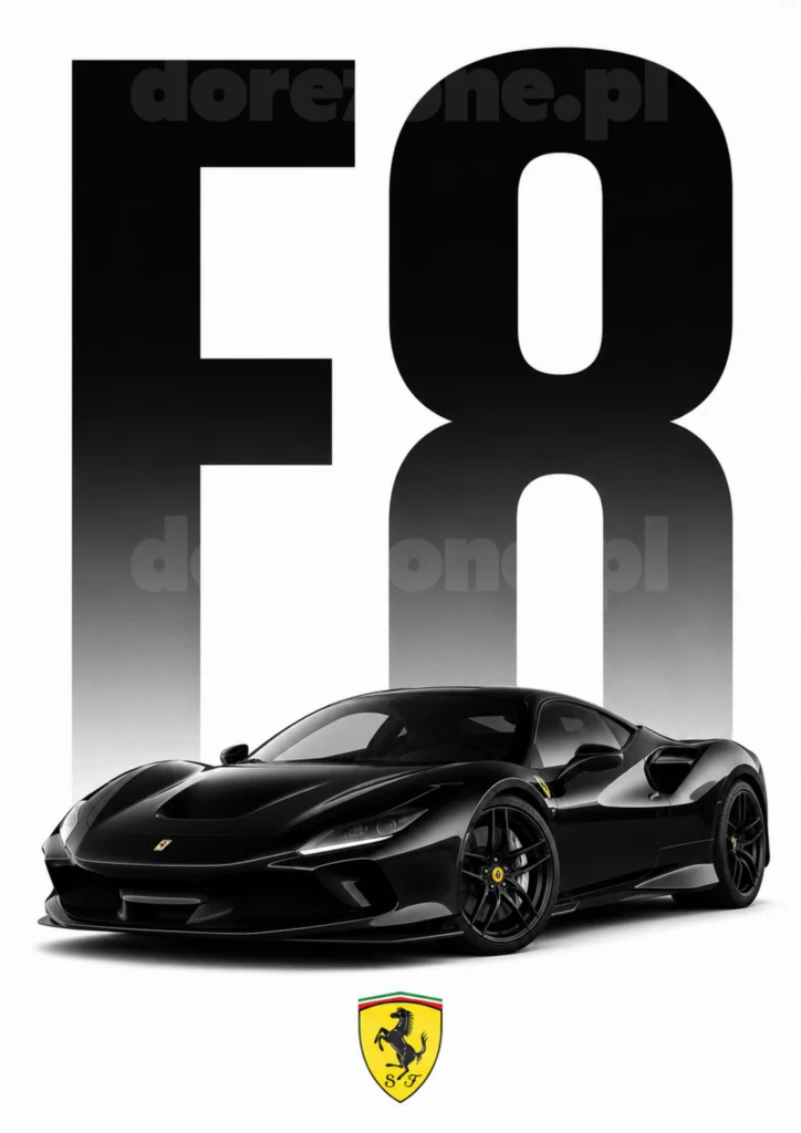 Car Prestige Plakat A3 Ferrari F8
