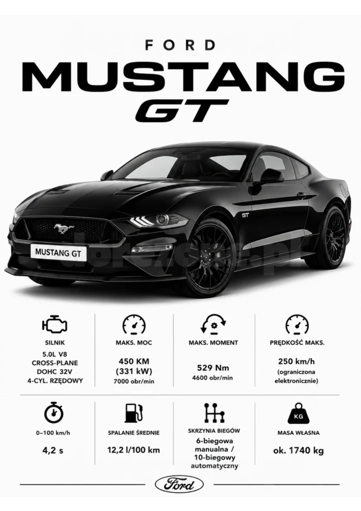 Plakat A3 Ford Mustang GT