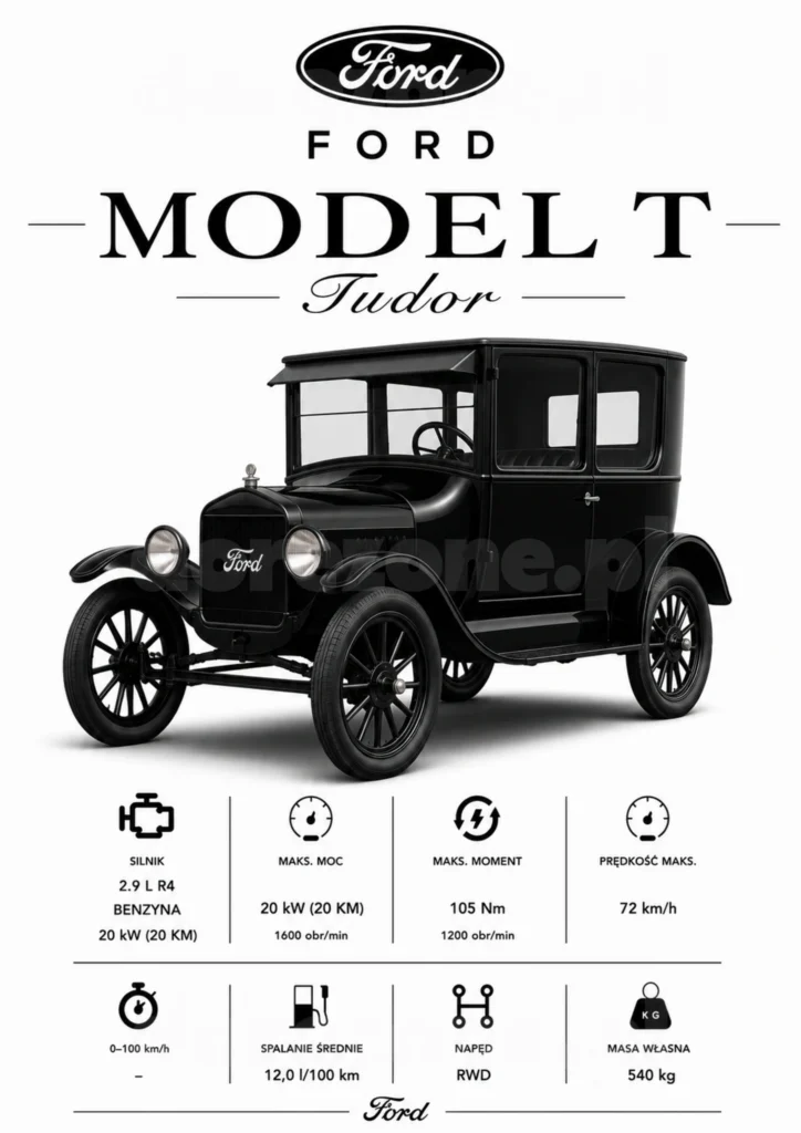 Plakat A3 Ford Model T Tudor