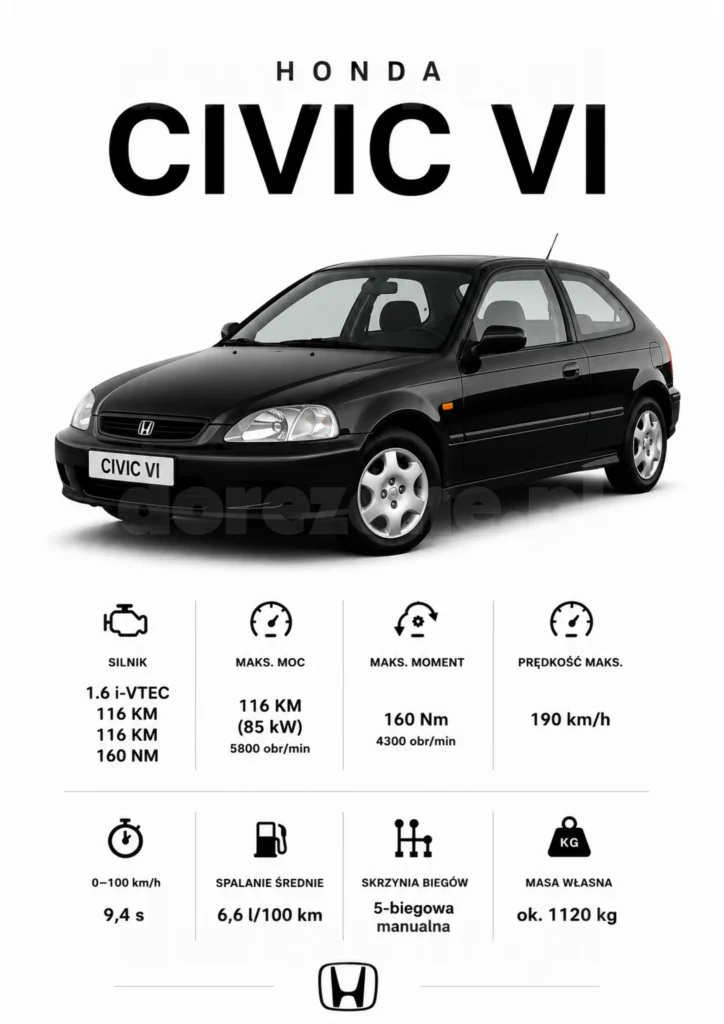 Plakat A3 Honda Civic VI