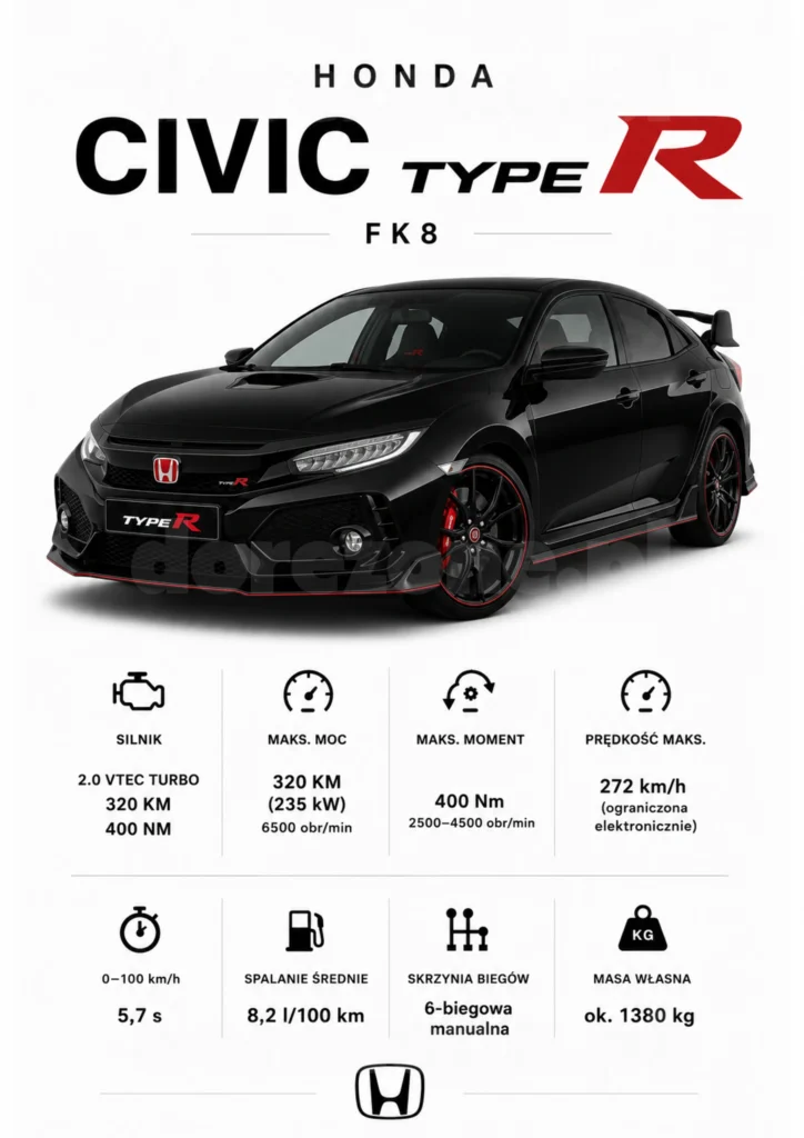 Plakat A3 Honda Civic Type R