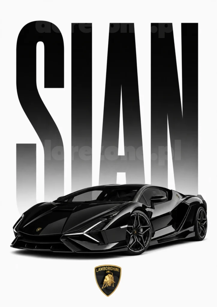 Car Prestige Plakat A3 Lamborghini Sian