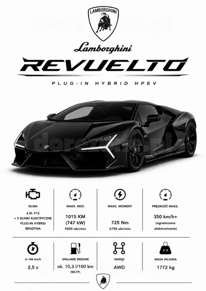 Plakat A3 Lamborghini Revuelto