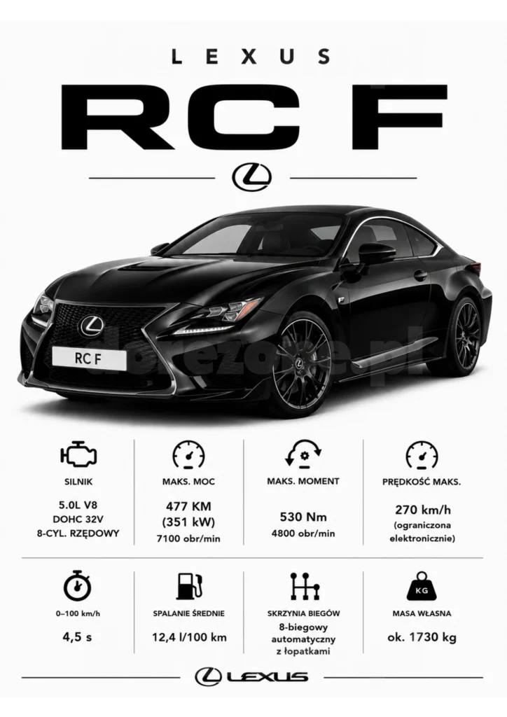 Plakat A3 Lexus RC F