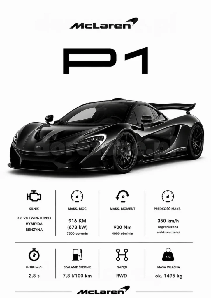 Plakat A3 McLaren P1