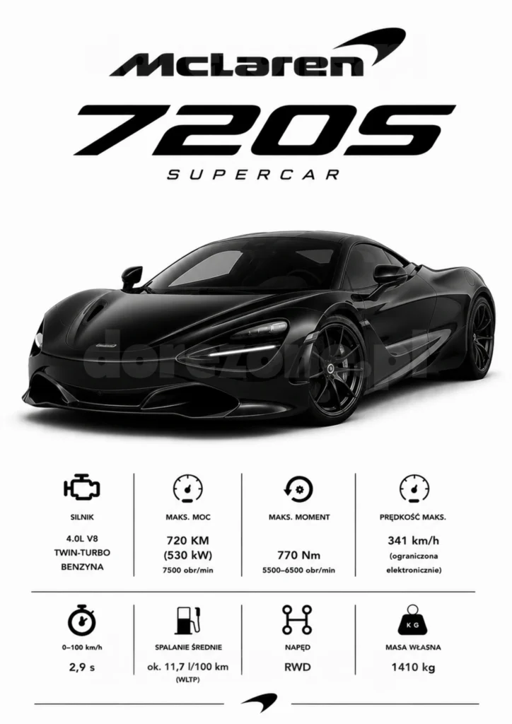 Plakat A3 McLaren 720S