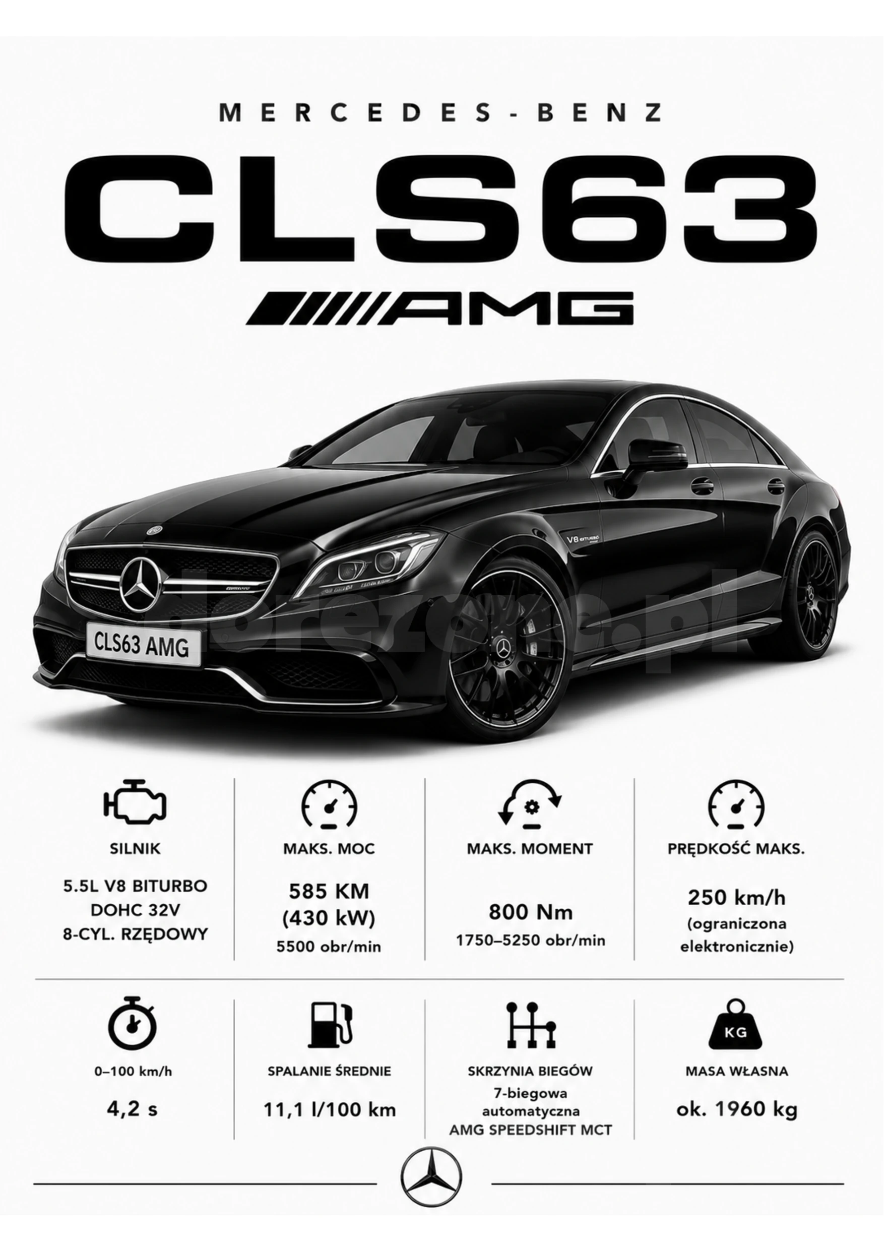 Plakat A3 Mercedes C63
