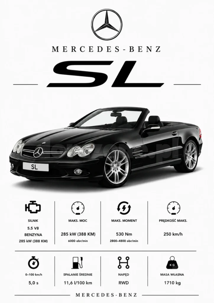 Plakat A3 Mercedes SL