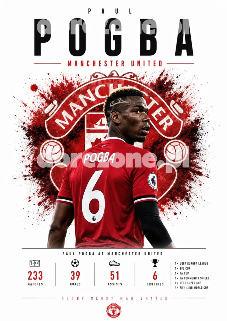 Plakat A3 Paul Pogba