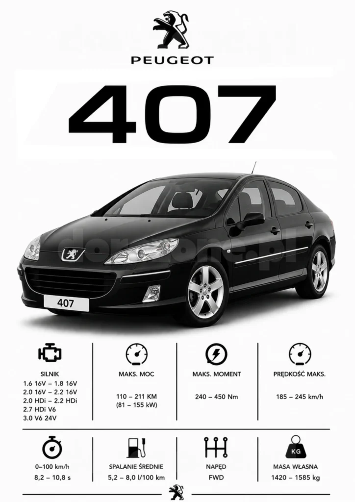 Plakat A3 Peugeot 407
