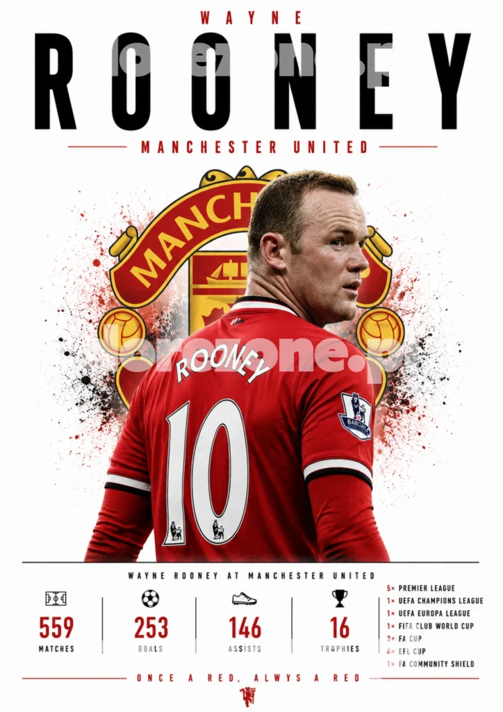 Plakat A3 Wayne Rooney