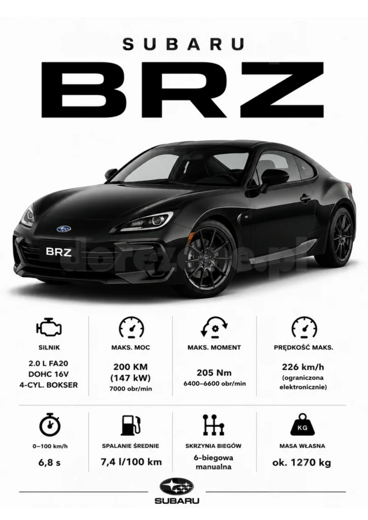 Plakat A3 Subaru BRZ