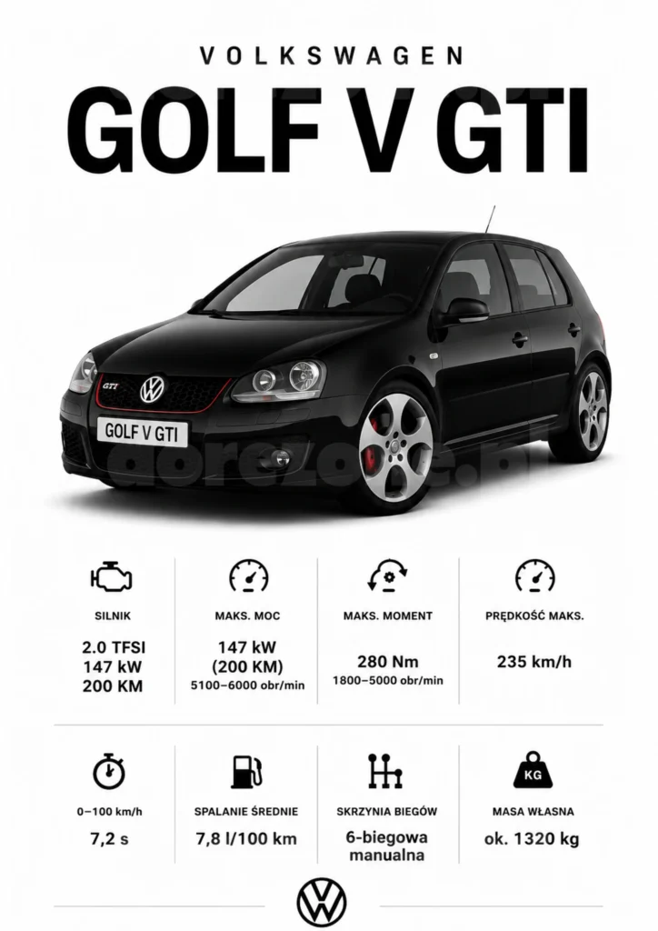 Plakat A3 VW Golf V