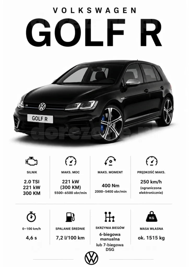 Plakat A3 VW Golf R