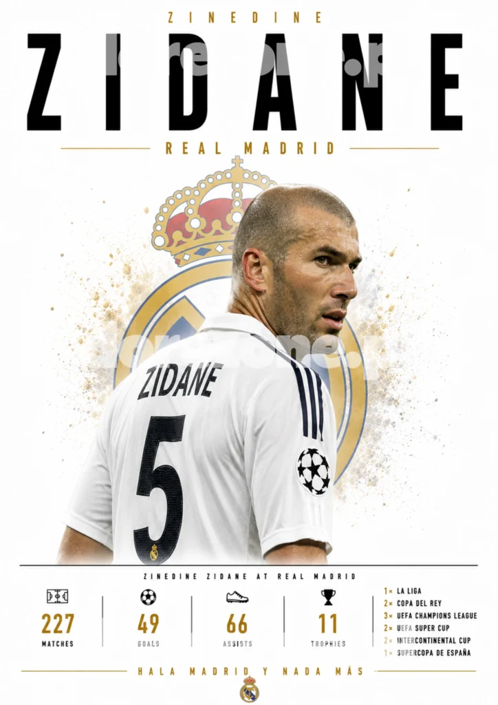 Plakat A3 Zinedine Zidane