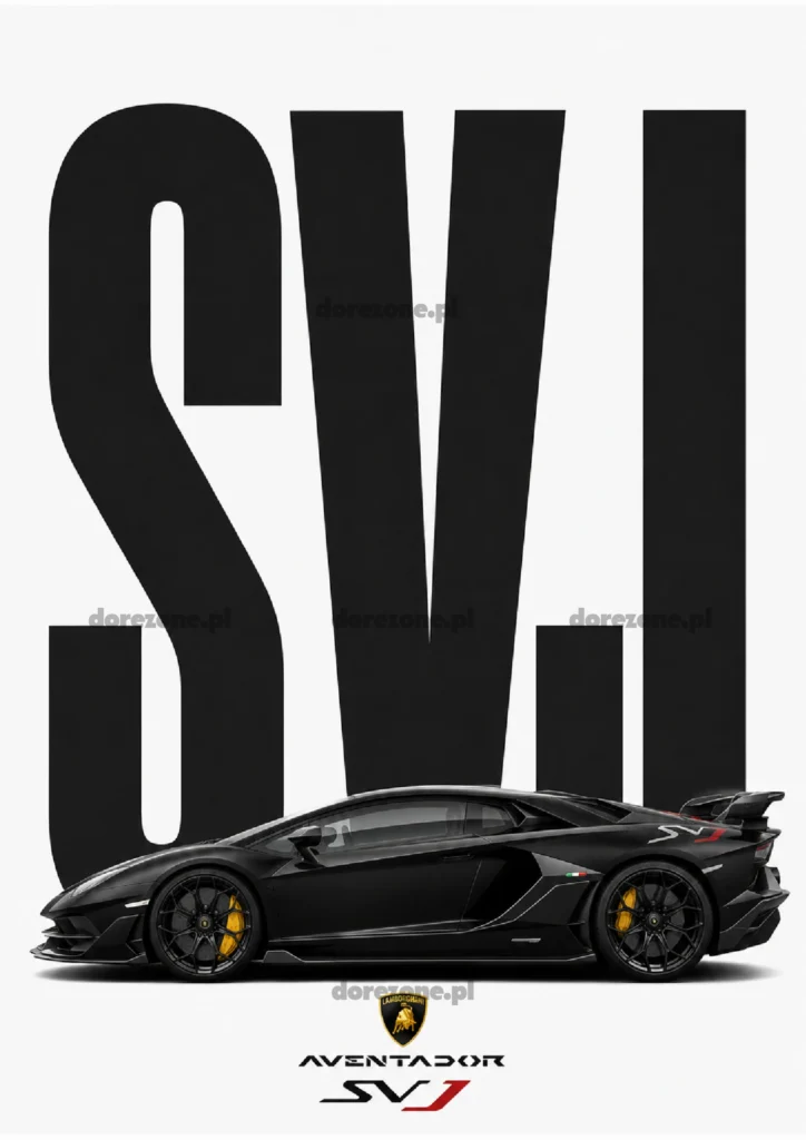 SideCar Plakat B2 Lamborghini Aventador SVJ