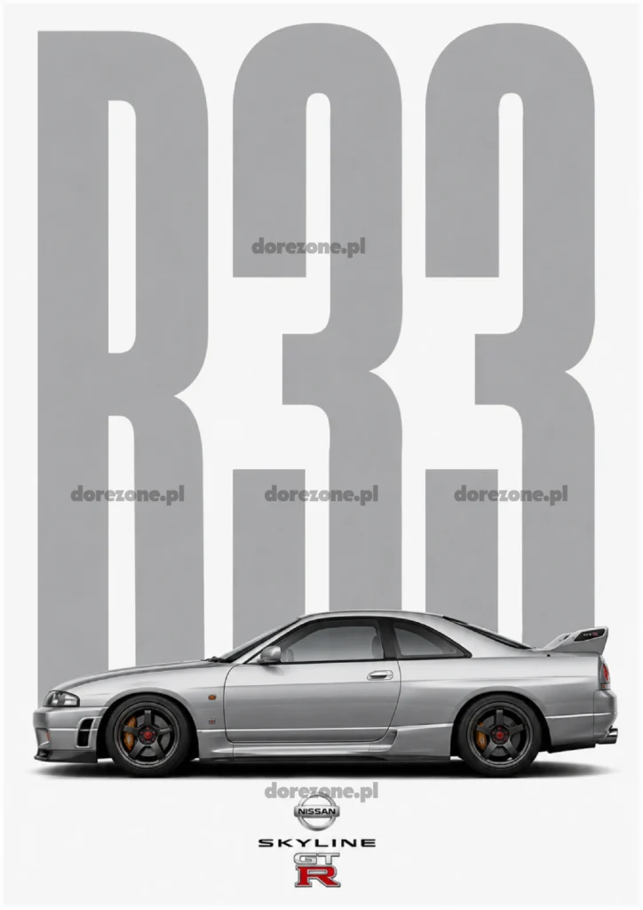 SideCar Plakat B2 Nissan Skyline R33