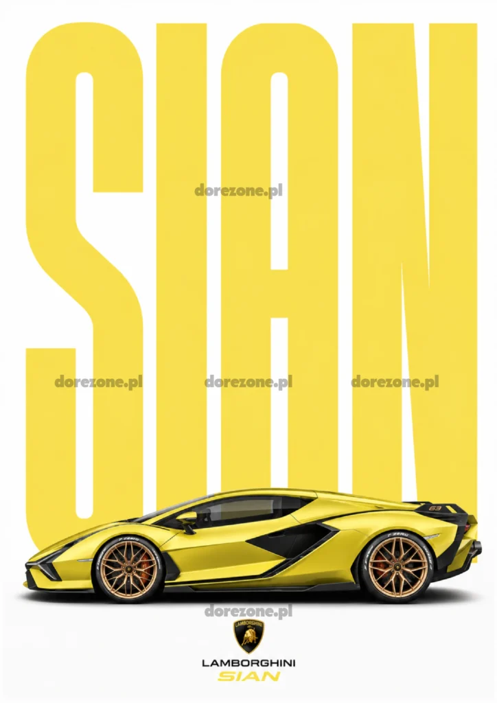 SideCar Plakat B2 Lamborghini Sian