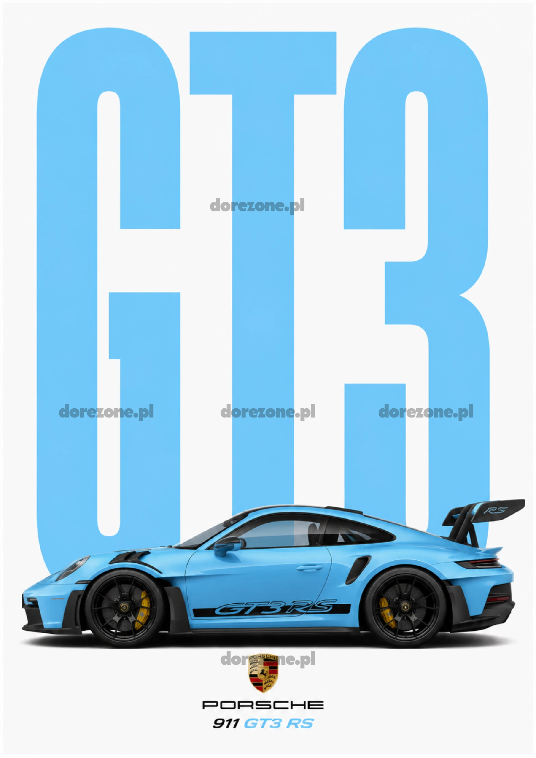 SideCar Plakat B2 Porsche 911 GT3 RS