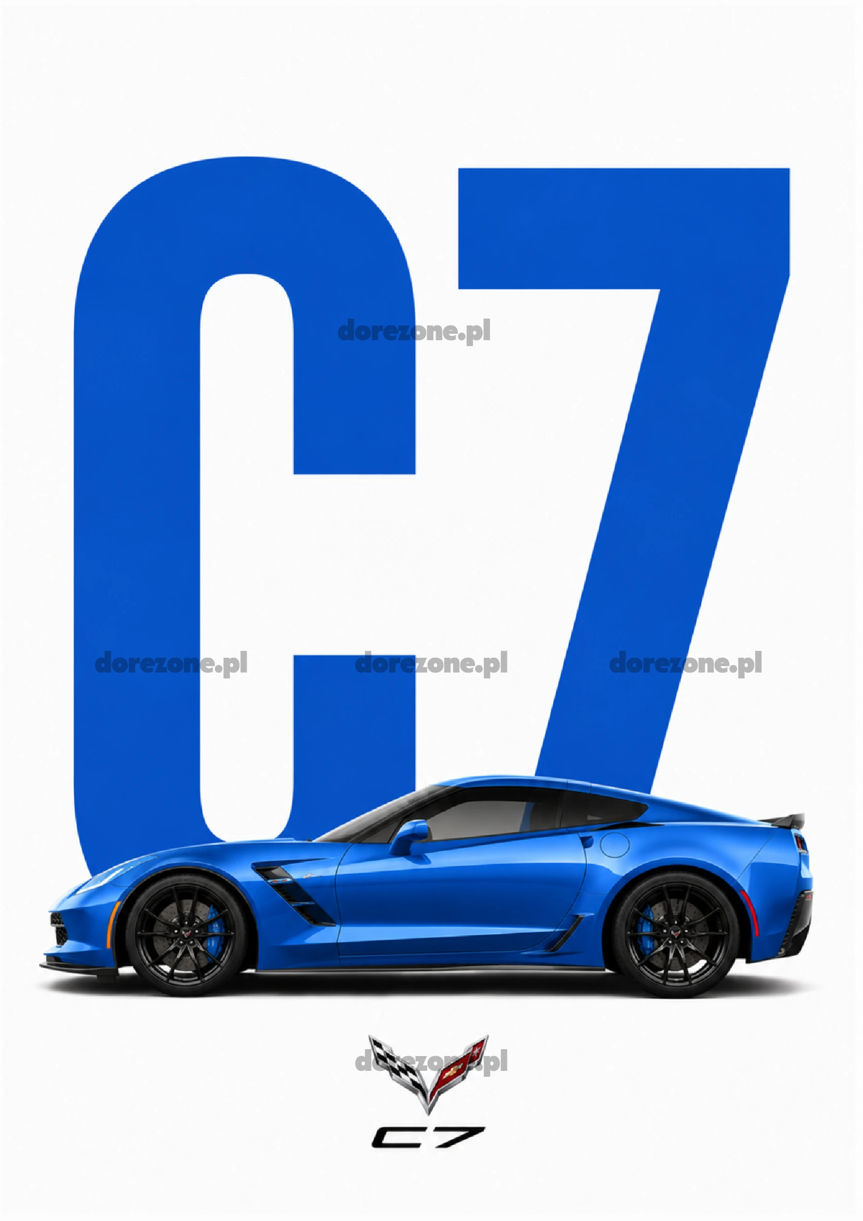 SideCar Plakat B2 Corvette C7